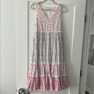 LoveShackFancy x Target Floral Pink and White Dress